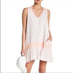 Free People Run With Me Mini White Dress Beach Coverup Size Small